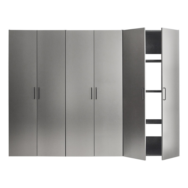 Klair Living Astro Series Garage Cabinet Set D (3-Piece) in Metallic Gray