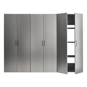 Klair Living Astro Series Garage Cabinet Set D (3-Piece) in Metallic Gray