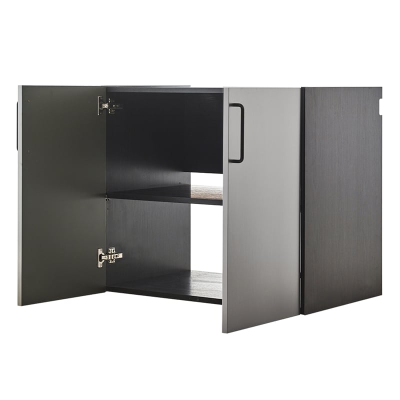Klair Living Astro Series Metal Wall Mounted Base Door Storage Cabinet in Gray