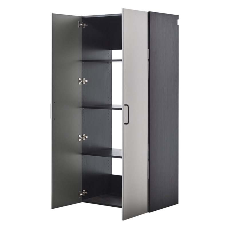 Klair Living Astro Series Metal Wall Mounted Storage Cabinet in Metallic Gray