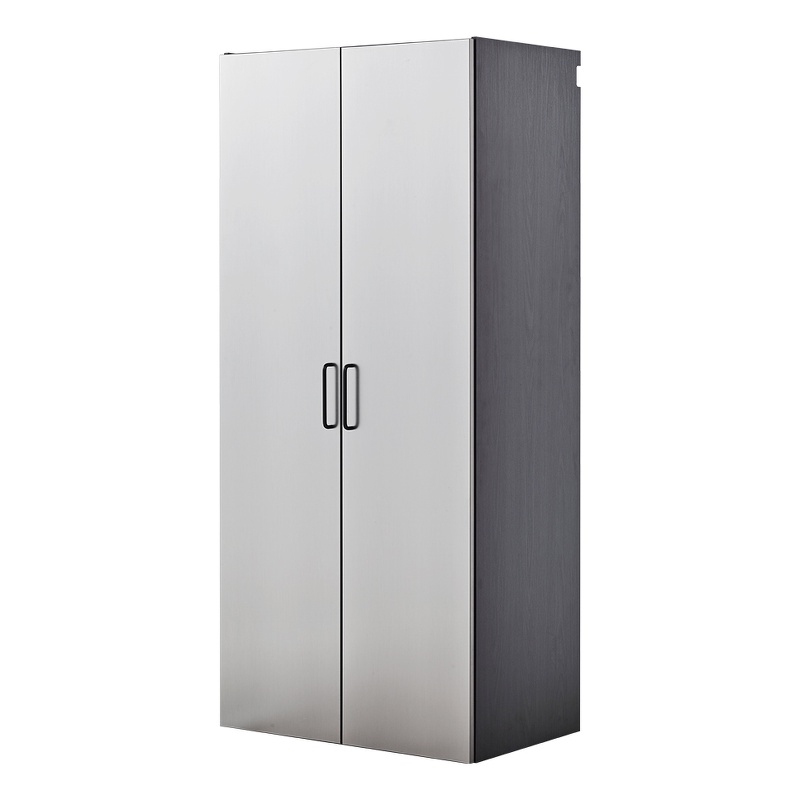 Klair Living Astro Series Metal Wall Mounted Storage Cabinet in Metallic Gray
