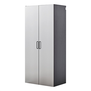 Klair Living Astro Series Metal Wall Mounted Storage Cabinet in Metallic Gray