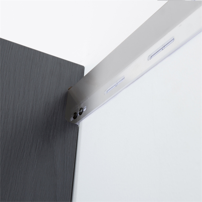 Klair Living Astro Series Metal Wall Storage Cabinet in Metallic Gray