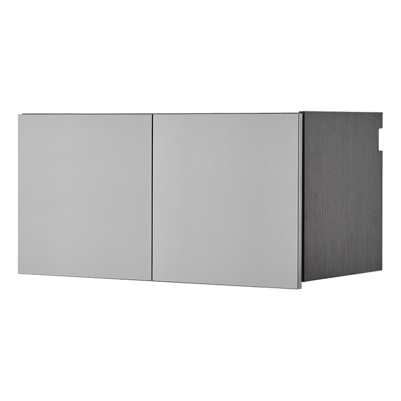 Klair Living Astro Series Metal Wall Storage Cabinet in Metallic Gray