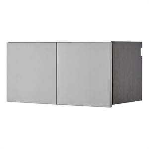 Klair Living Astro Series Metal Wall Storage Cabinet in Metallic Gray
