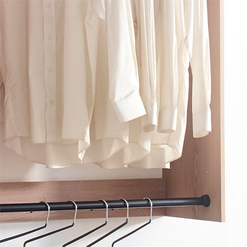 Klair Living Devi Oak Wall Mounted Walk in Wood Closet System
