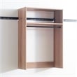 Klair Living Devi Oak Wall Mounted Walk in Wood Closet System