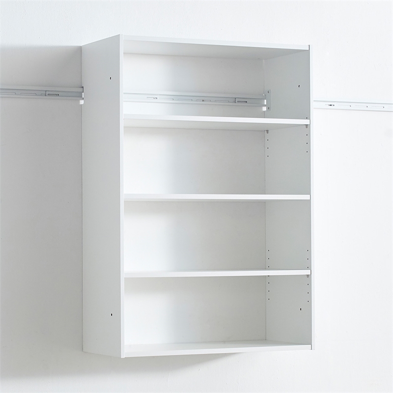 Klair Living Devi White Wall Mounted Walk in Wood Closet System