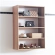 Klair Living Devi Oak Wall Mounted Walk in Wood Closet System