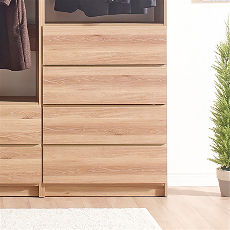 Klair Living Prosper Freestanding Walk in Wood Closet System in Oak