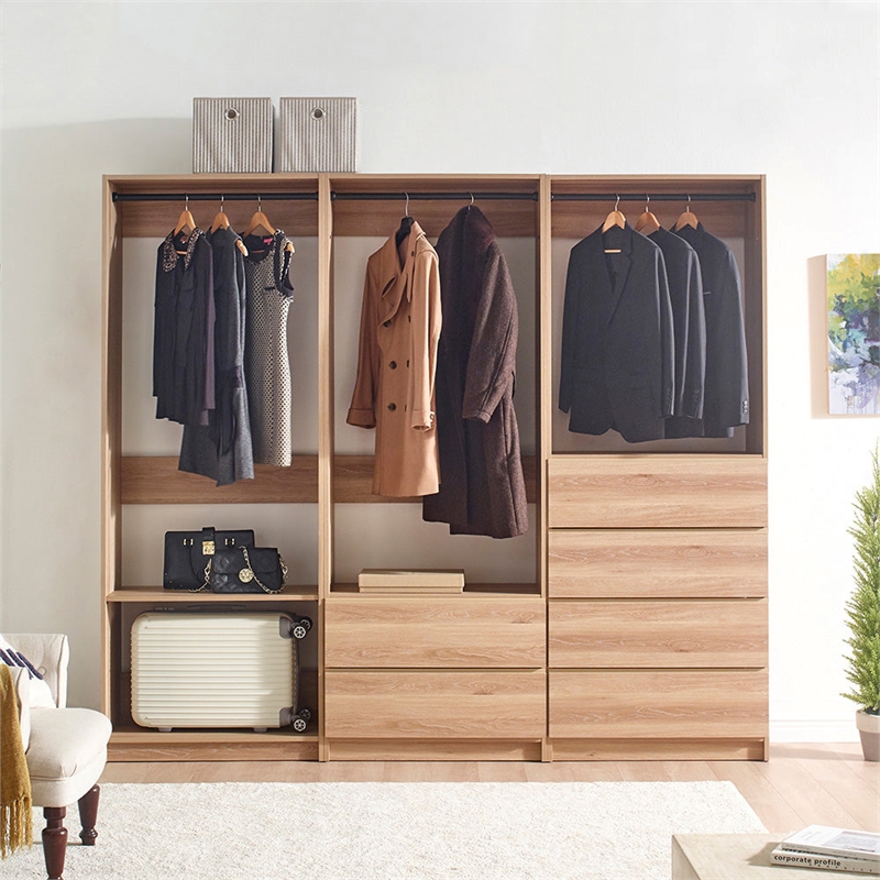 Klair Living Prosper Freestanding Walk in Wood Closet System in Oak