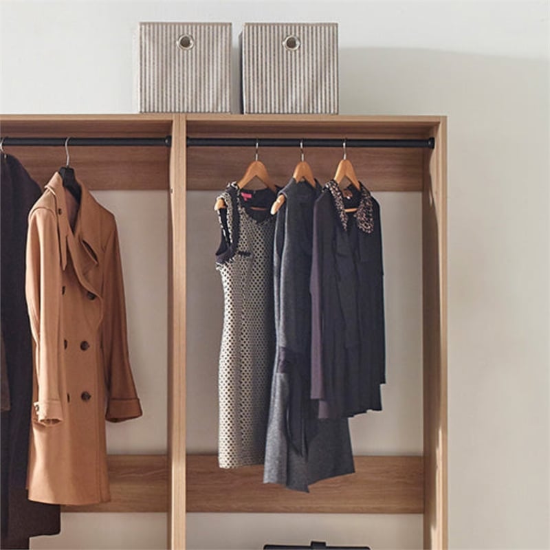 Klair Living Prosper Freestanding Walk in Wood Closet System in Oak