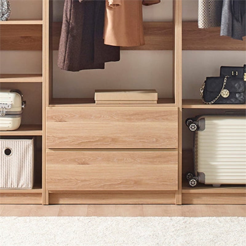 Klair Living Prosper Freestanding Walk in Wood Closet System in Oak
