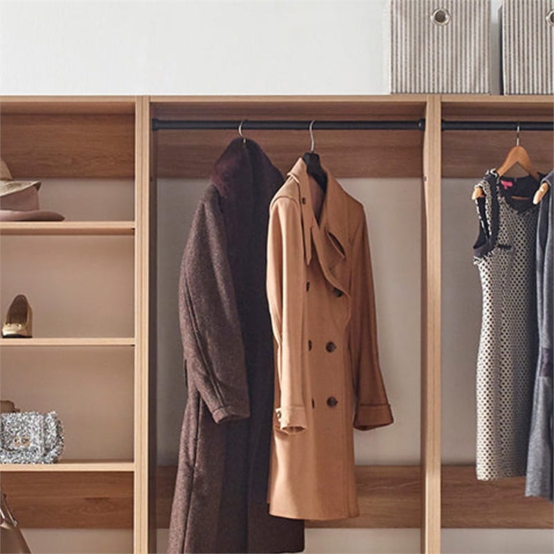 Klair Living Prosper Freestanding Walk in Wood Closet System in Oak