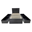 Klair Living Robin Twin Storage Bed in Dark Gray