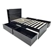 Klair Living Robin Twin Storage Bed in Dark Gray