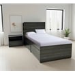 Klair Living Robin Twin Storage Bed in Dark Gray