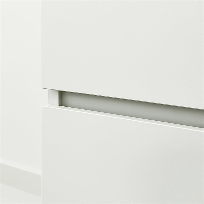 Klair Living Elise Slim Modular Wood Closet Cabinet with Drawers in White