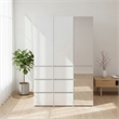 Klair Living Elise Modular Wood Closet System with Mirror in White