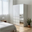 Klair Living Elise Modular Wood Closet System with Mirror in White