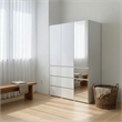 Klair Living Elise Modular Wood Closet System with Mirror in White