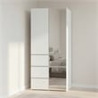 Klair Living Elise Modular Wood Closet System with Mirror in White