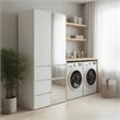 Klair Living Elise Modular Wood Closet System with Mirror in White