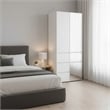 Klair Living Elise Modular Wood Closet System with Mirror in White
