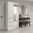Klair Living Elise Modular Wood Closet System with Mirror in White