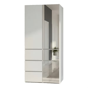Klair Living Elise Modular Wood Closet System with Mirror in White