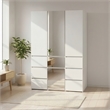 Klair Living Elise Modular Wood Closet System with Mirror in White