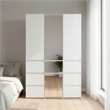 Klair Living Elise Modular Wood Closet System with Mirror in White