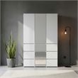 Klair Living Elise Modular Wood Closet System with Mirror in White