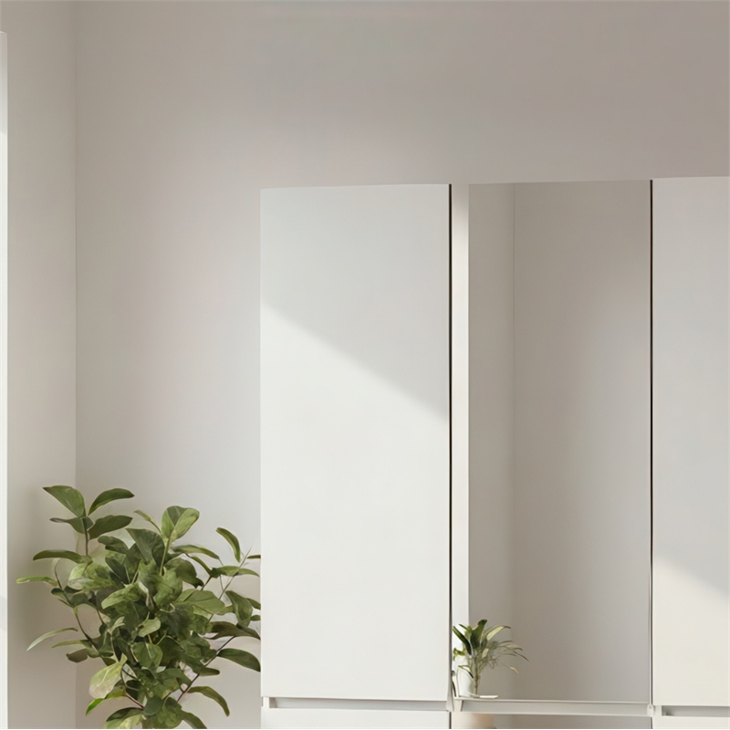 Klair Living Elise Modular Wood Closet System with Mirror in White