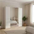 Klair Living Elise Modular Wood Closet System with Mirror in White