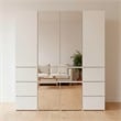 Klair Living Elise Modular Wood Closet System with Mirror in White