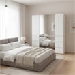 Klair Living Elise Modular Wood Closet System with Mirror in White