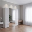 Klair Living Elise Modular Wood Closet System with Mirror in White