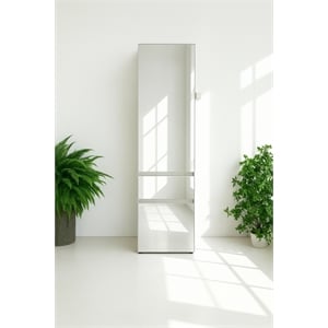 Klair Living Elise Slim Modular Wood Closet Cabinet with Mirror in White