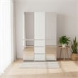 Klair Living Elise Modular Wood Closet System with Mirror in White