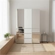 Klair Living Elise Modular Wood Closet System with Mirror in White