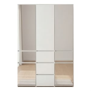 Klair Living Elise Modular Wood Closet System with Mirror in White