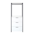 Klair Living Fiona White Freestanding Walk in Wood Closet System w/ Metal Frame