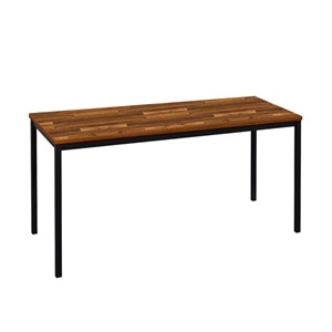 Klair Living Harry 63&quot Contemporary Wood and Metal Computer Desk in Ivory