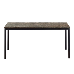 Klair Living Harry 63&quot Wood and Metal Computer Desk in Black/Rustic Gray