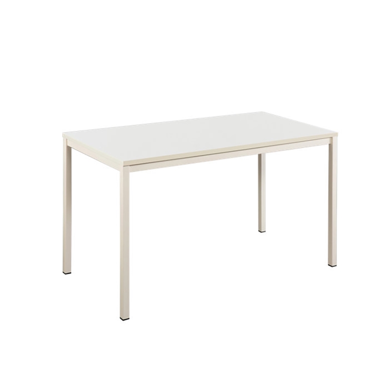 Klair Living Harry Contemporary Wood and Metal Computer Desk in Ivory