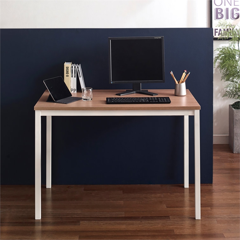 Klair Living Harry Contemporary Wood and Metal Computer Desk in Oak