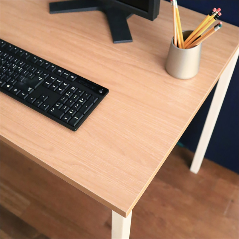 Klair Living Harry Contemporary Wood and Metal Computer Desk in Oak