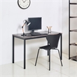 Klair Living Harry Wood and Metal Computer Desk in Black and Rustic Gray