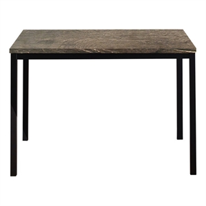 Klair Living Harry Wood and Metal Computer Desk in Black and Rustic Gray